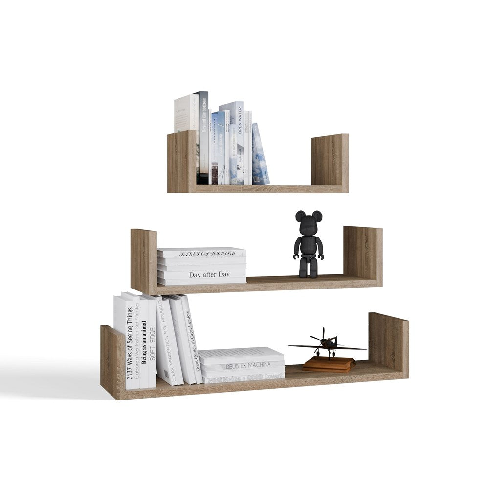 Wand-Hängeregal MOBI 3P EICHE SONOMA – Produktabbildung 8