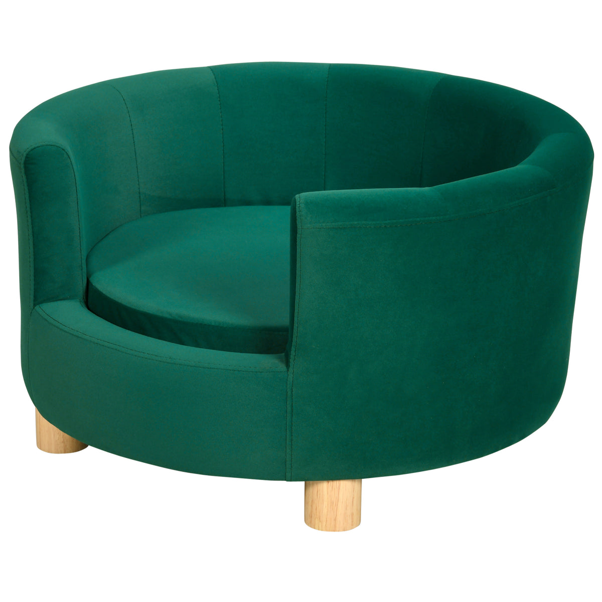 Hondenbank, wasbare hoes, huisdierbank met rugleuning en houten poten, kattenbank, voor kleine honden onder 4,5