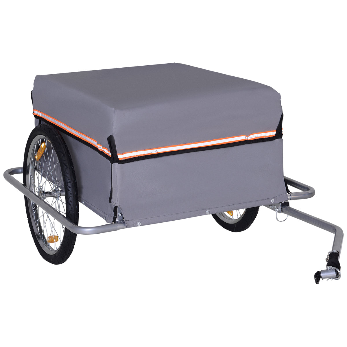 Inklapbare bagagekar voor fiets met koppeling, transportwagen tot 40 kg belastbaar, transportaanhanger aanhanger