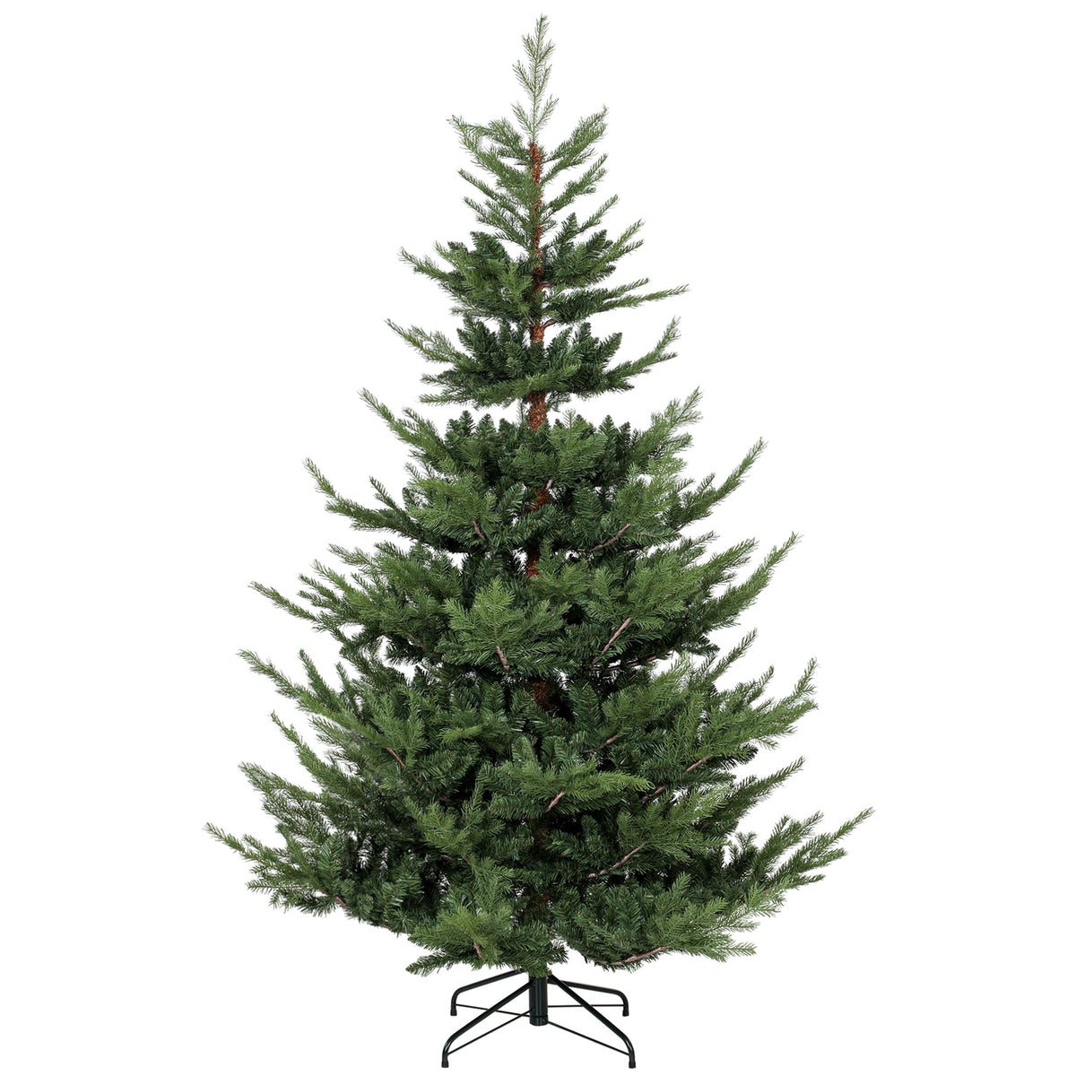 Kerstboom, kunstden, realistische uitstraling, snelle montage, kunststof, groen, 140 x 140 x 210 cm