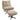 Loungestoel met hocker, 360° draaibaar, ribstof bekleding, in hoogte verstelbare voetsteun, beige