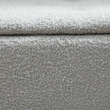 Opbergbank, zitbank met opbergruimte, tot 120 kg, fluweeloptiek, 95x38x45 cm, grijs (5)