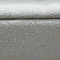 Opbergbank, zitbank met opbergruimte, tot 120 kg, fluweeloptiek, 95x38x45 cm, grijs (5)