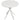 Ronde keukentafel, 80 cm, compact tafelblad, spaanplaat, metaal, wit