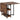 Opvouwbare eettafel in industrieel design, voor maximaal 4 personen, open planken, flexibel, metaal, spaanplaat