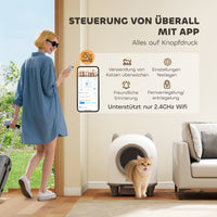 Zelfreinigende kattenbak met app-besturing 80 L geurbestrijding voor meerdere katten (5)