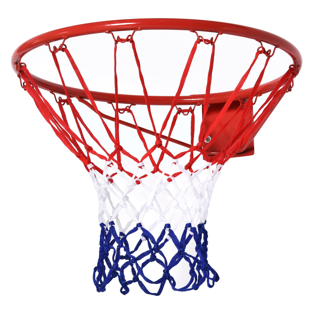 Basketbalring, indoor & outdoor met Ø46 cm ring en net, wandmontage, basketbalbord voor volwassenen, rood +