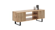 Focus loft RTV cabinet 135 cm - herringbone decor - oak craft