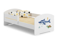 Luk single bed 140x70 with artwork - Shark