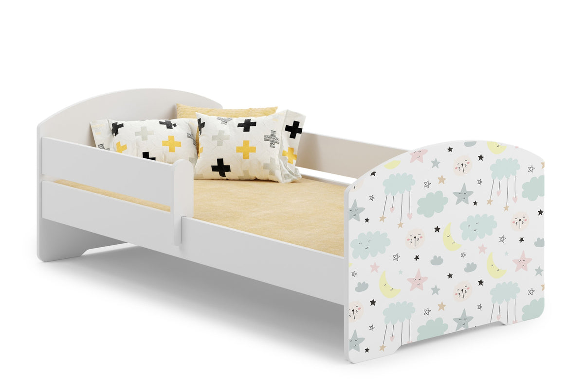 Luk single bed 140x70 with artwork - Stars