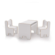 Children's Timi table and two chairs MDF colour white