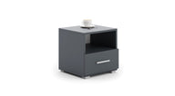 Bedside table Emi grey - handle aluminium