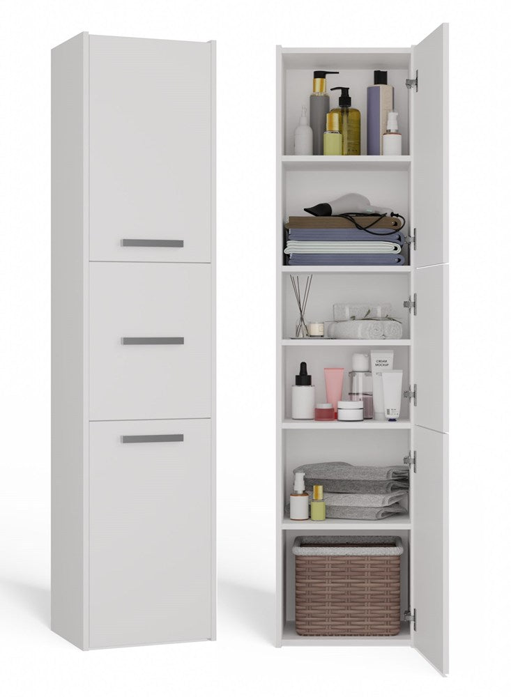 Badezimmer-Hochschrank Sara S43 WEISS