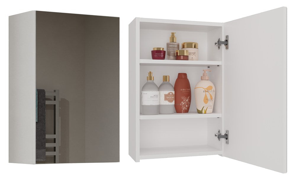 Hängender Badezimmerschrank POLA 1DL WEISS