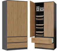 Kleiderschrank Malwa SS-90 ANTHRAZIT ARTISAN