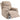 Handmatige relaxfauteuil, moderne fauteuil in linnenlook met dikke bekleding, gevoerde armleuningen en