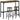 Bartafel met 2 stoelen in industrieel design, 2-delige set barkrukken met tafel, industrieel design, 3-delig