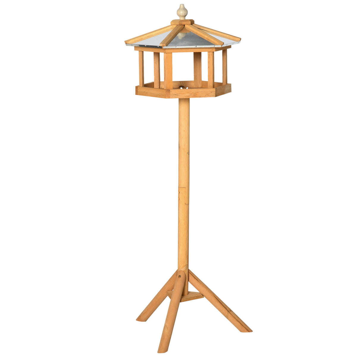 Vogelhuis met standaard weerbestendig voederhuisje voor vogels met weerbestendig zinken dak houten voederhuis
