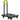 Opvouwbare metalen steekwagen met wielen en verstelbare handgreep 49 x 35 x 102 cm groen