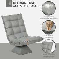 Relaxfauteuil leesfauteuil, draaibaar, fluweeloptiek, 62 cm x 70 cm x 95 cm, lichtgrijs (7)
