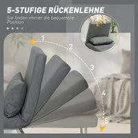 Slaapfauteuil, gestoffeerde fauteuil, ombouwbaar tot logeerbed, ergonomisch, donkergrijs (5)
