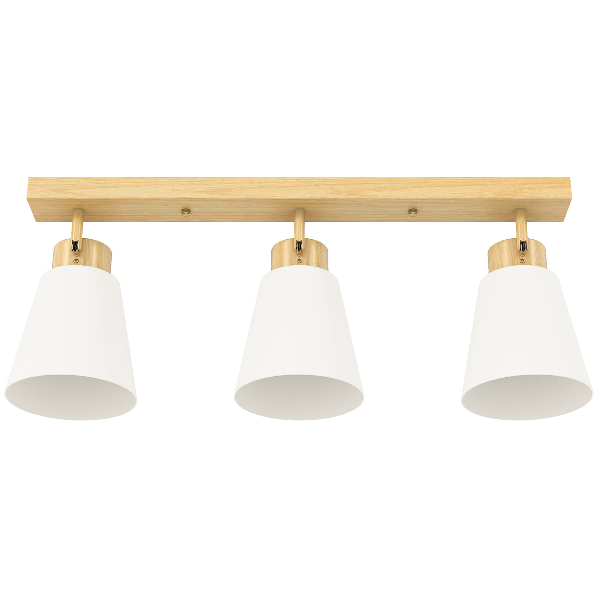 LED-plafondlamp 40W plafondlamp met dubbele montage en 90° verstelbare koppen met 3 E27-fittingen natuurlijk