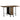 Mobiele klaptafel, 2 opklapbare bladen, 130 cm x 80 cm x 74 cm, bruin