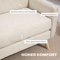 Tweezitsbank, comfortabel, 134x71x82 cm, beige (5)