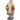 Kerstmanfiguur met boom en cadeau, 3 warmwitte leds, op batterijen, 50 cm