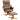 Relaxfauteuil met voetenbank, 360° draaibaar, 135° verstelbaar, ademende bekleding, 78 x 82,5 x 109 cm, bruin