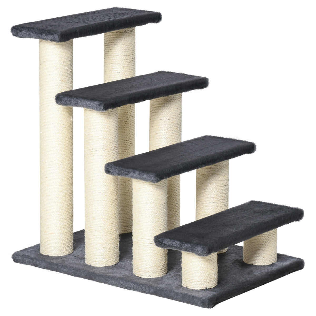 Kattentrap 4-tredige huisdiertrap 59 cm hoog hondentrap voor katten van alle groottes hondenoprijplaat