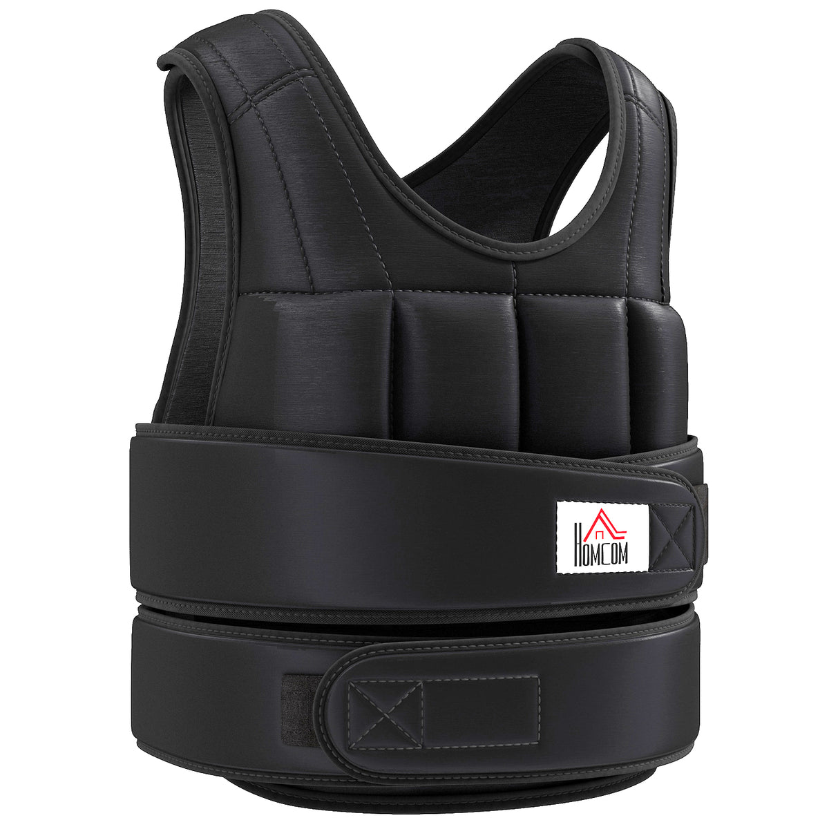 Gewichtsvest 20 KG verstelbaar trainingsvest met uitneembare gewichten zwart