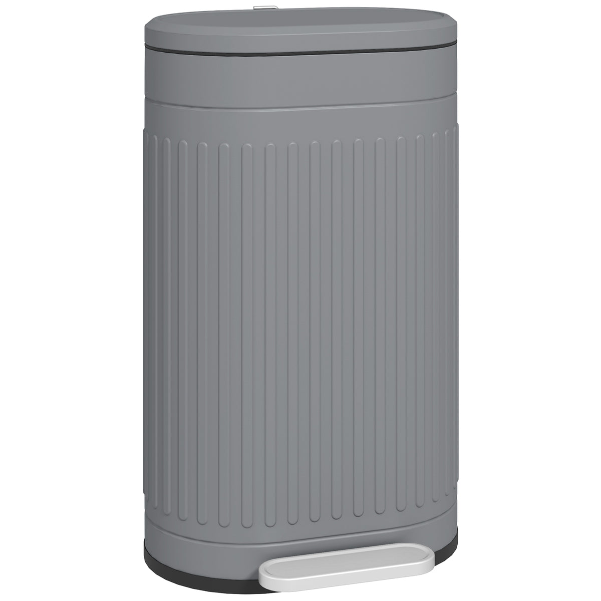 Prullenbak 30L pedaalemmer met deksel voetpedaal uitneembare binnenemmer soft-close-functie 36,5 x 31,2 x 60,8