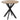 Eettafel 75 x 75 cm rond keukentafel voor 2-4 personen moderne eetkamertafel met spinpoot bruin