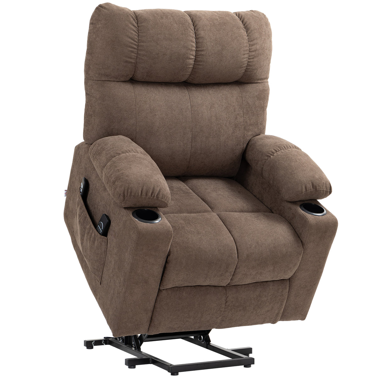 Relaxfauteuil met sta-opfunctie, elektrisch, 90x75x100cm, bruin