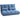 Vloerbank slaapbank bank, inklapbaar, verstelbare rugleuning, 102 cm x 73 cm x 60 cm, blauw