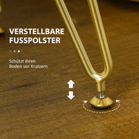 Moderne poef met metalen poten, gestoffeerde zitting, voor woonkamer, slaapkamer, hal, crèmewit (7)