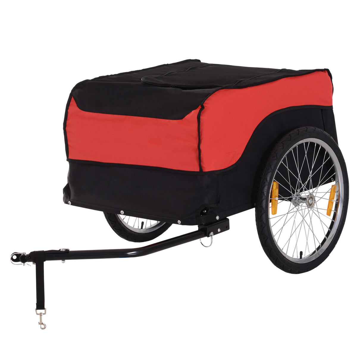 Transportaanhanger lastaanhanger fietsaanhanger vracht-fietsaanhanger CargoTrailer (rood-zwart)