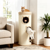 Krabton, 96 cm, 4-laagse kattentoren met wasbaar bed, 3 slaapholen, hangend speelgoed, voor meerdere katten (10)