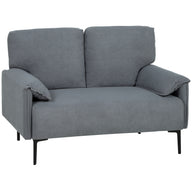 2-zitsbank, dikke kussens, fluweelzachte bekleding, gestoffeerde bank, zwart