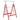 2 x schraag, steunbok, staal, rood