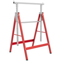 2 x schraag, steunbok, staal, rood