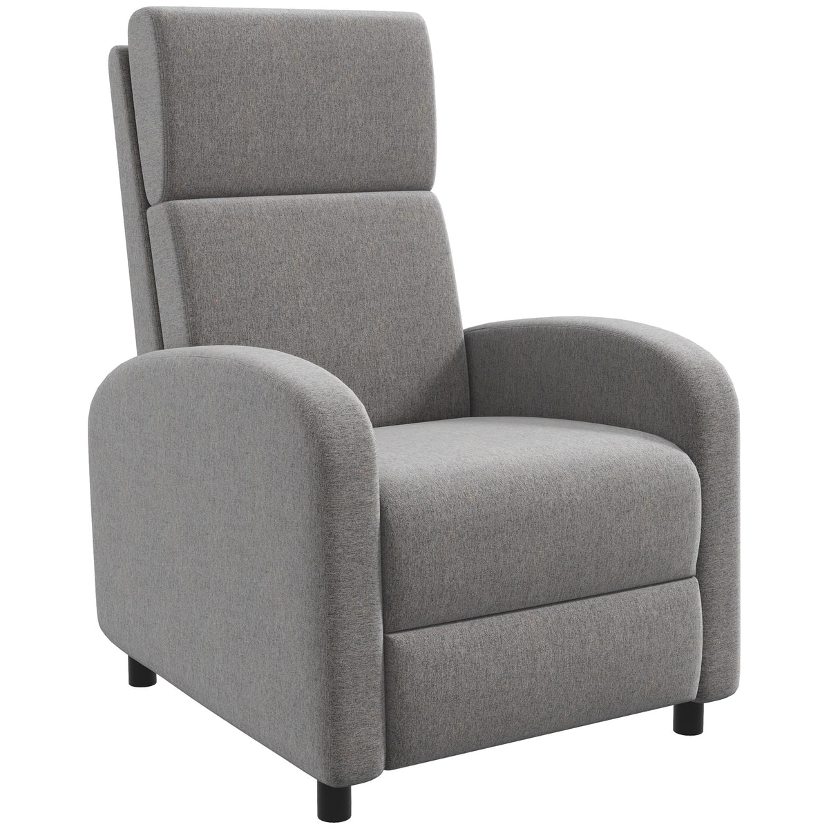 Relaxfauteuil tv-fauteuil, uitklapbare voetensteun, kantelbaar tot 160°, 64 x 86 x 102 cm, grijs