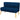 Bank retrodesign 2-zitsbank, houten poten, 117 cm x 56,5 cm x 77 cm, blauw