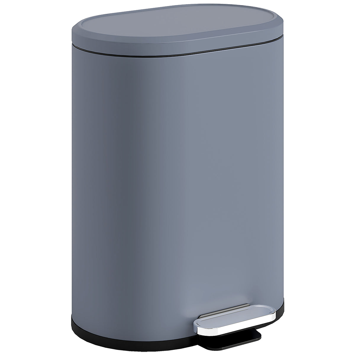 Keukenafvalbak 30 liter pedaalemmer met soft-close deksel, metalen pedaal, grijs, 36,5 x 31 x 61 cm