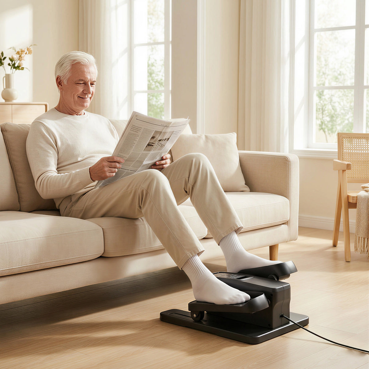 Mini-elliptische trainer voor thuis onder het bureau, elektrische crosstrainer met afstandsbediening (2)