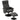 Gestoffeerde fauteuil, accentfauteuil met voetenbank, draaibaar, ergonomisch, microvezel-look, tot 150 kg, zwart