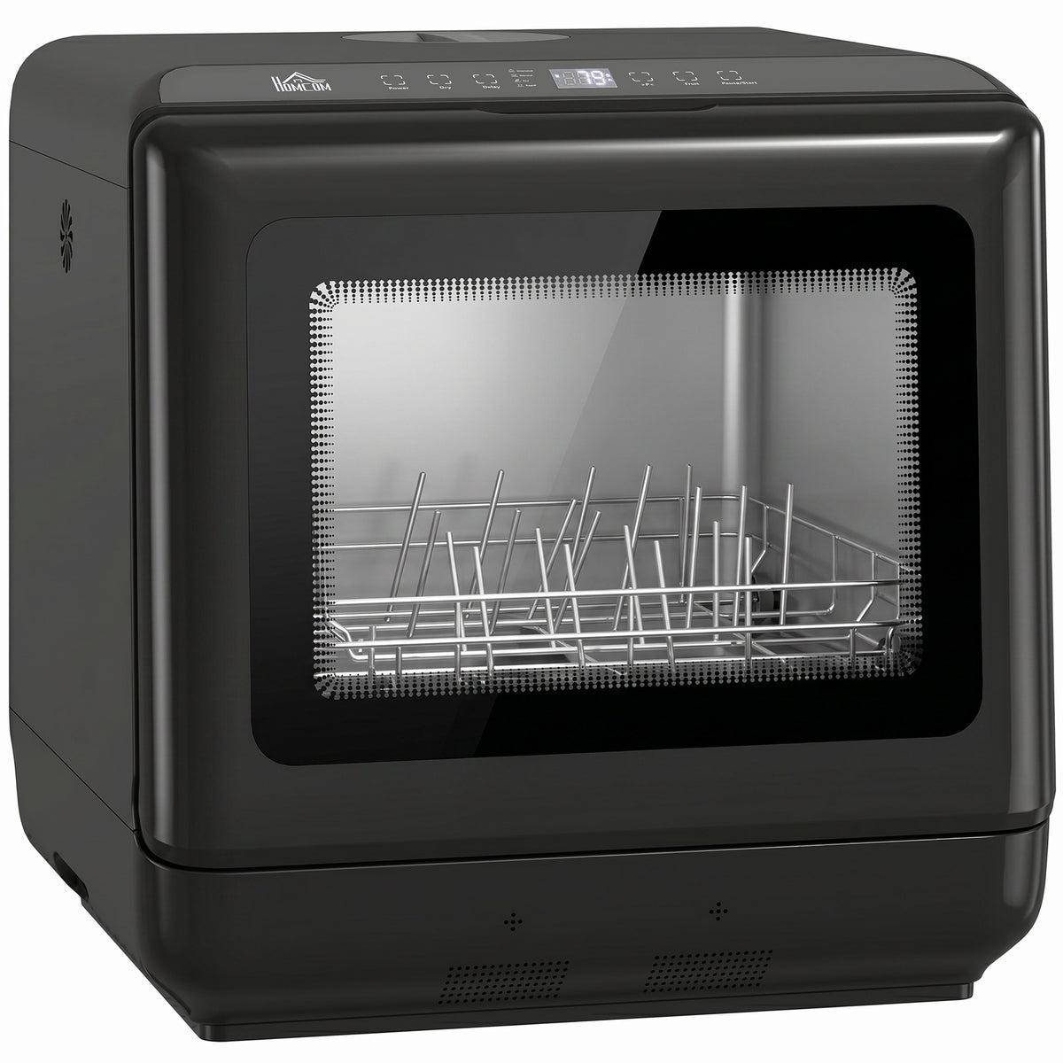 Tafelvaatwasser, met geïntegreerd 6-liter waterreservoir, 5 programma's, 4 couverts, led-display zwart