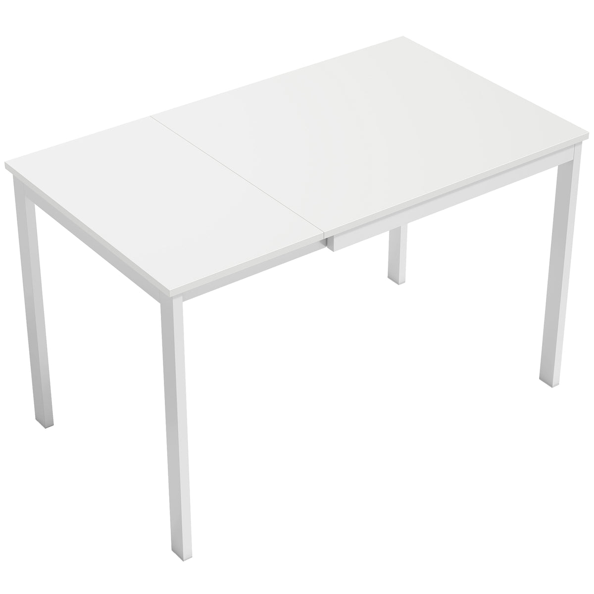 Uitschuifbare eettafel 80-120 cm voor 4-6 personen, ruimtebesparende keukentafel met eenvoudig