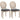 Keukentafelstoelen in 2-delige set, zacht gestoffeerd, vintage design, rotanlook, grijs